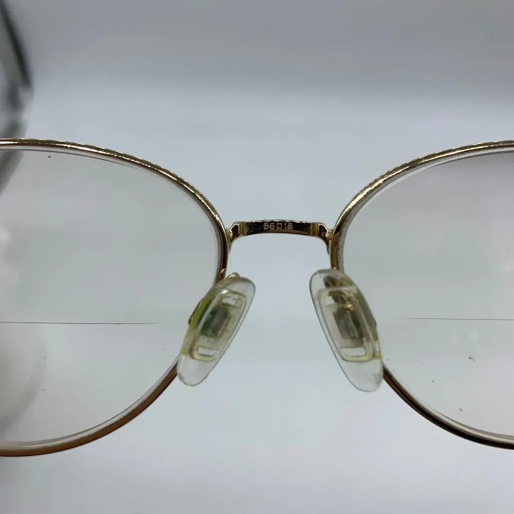 Women's Prescription Gold Color Glasses 56 15